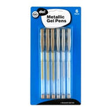 Pen Gel Metallic 6pk Gold Silver