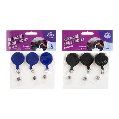1 Pack Badge Holder Retractable 3pk