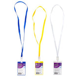 Card Holder ID Hard Vertical w Lanyard 3 Asstd