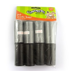 Pet Clean Up Bags Pk16 X 15 Pc Black And Silver