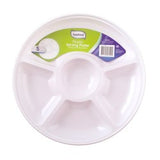 Platter Serving Round 5 Sections Plastic White