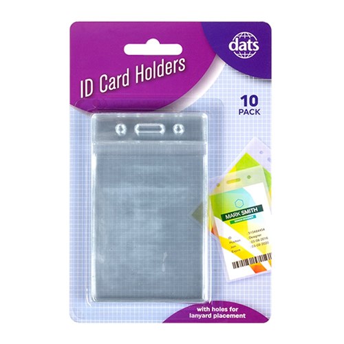 1pack Card Holder ID Soft Vertical 63x105mm Clear 10pcs