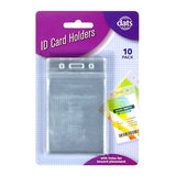 1pack Card Holder ID Soft Vertical 63x105mm Clear 10pcs