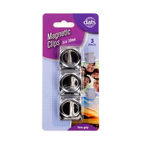 Clip Magnetic 30mm 3pcs Silver