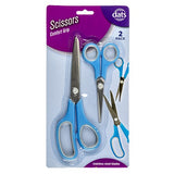 Scissors Rubber Grip 2pk 140mm 215mm