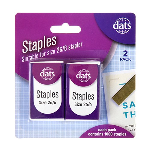 Staples 26/6 Box of 1000 2pcs