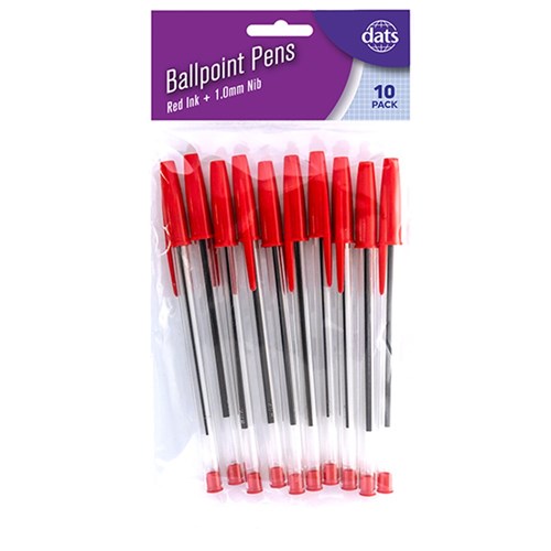 Pen Ballpoint 10pcs Red Ink