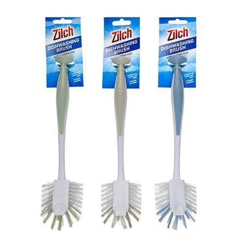 1pc Dishwashing Brush with Suction 3 Assorted Colours