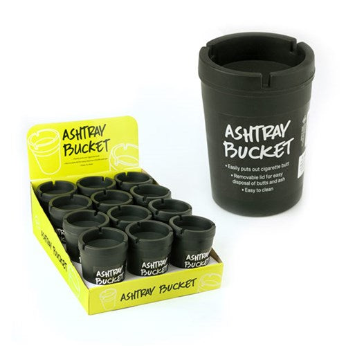 1pc Ashtray Bucket Large Black 13x10cm