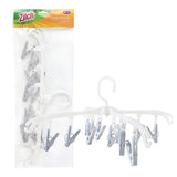 Hanger Clothes Airer Plastic 12 Pegs 2 Asstd Cols