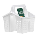 Cutlery Holder Plastic White 15.3x13.8x16cm