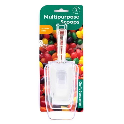1pack Scoop Plastic Set of 3 Sizes