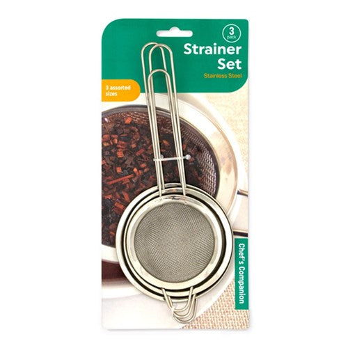 1pack Strainer Mesh with Hanger Stainless Steel Set of 3 8cm 9cm 10cm