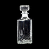 Glass Whisky Bottle Square 1L 9.3x9.3x23.5cmH