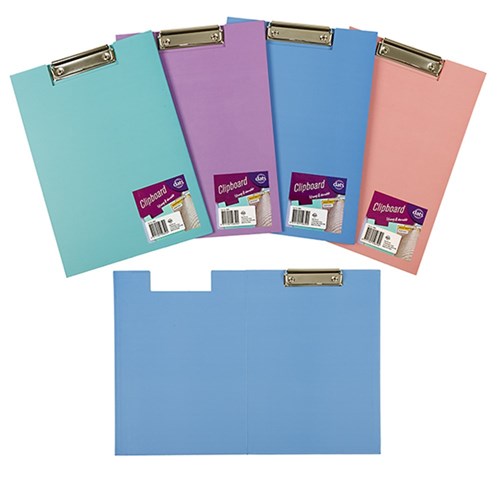 1pc Clipboard Folder A4 Laminated Paper Cover 4 Assorted Colors