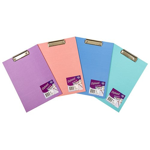 1pc Clipboard A4 Laminated Paper Cover 4 Assorted Colors