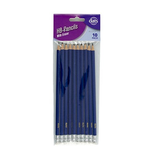 1pack Pencil Blue Barrel HB 10pcs w Eraser