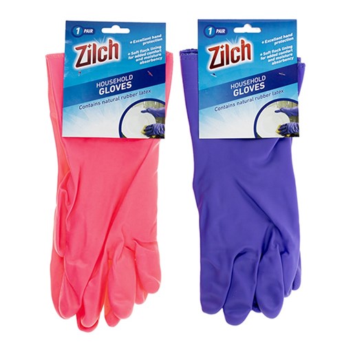 1pack Gloves Household 1 Pair 2 Assorted Colors 31x11cm
