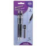 Pencil Mechanical HB 2pk w 12x0.7mm Refills Tri Barrel