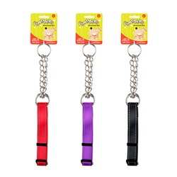 1pc Collar Dog Reflective w Chain Large 2.5x40-60cm 3 Assorted Colors