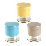 Glass Jar w Coloured Metal Coating 350ml 3 Asstd Cols