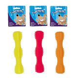 Dog Toy Throw Stick Squeaky 17cm 3 Asstd Colours