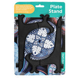 Plate Stand Folding Plastic Black Pk2 19cmH
