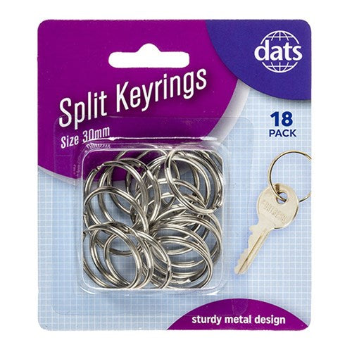 1pack Keyring Split Ring 30mm 18pcs