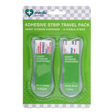 Adhesive Strips w Travel Dispenser 10pcs Clear & Opaque