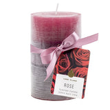 Candle Pillar Layered Gradient Rose 6.3x10cm