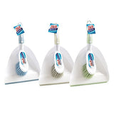 Dustpan and Brush Deluxe 3 Asstd Cols 33x22.5cm