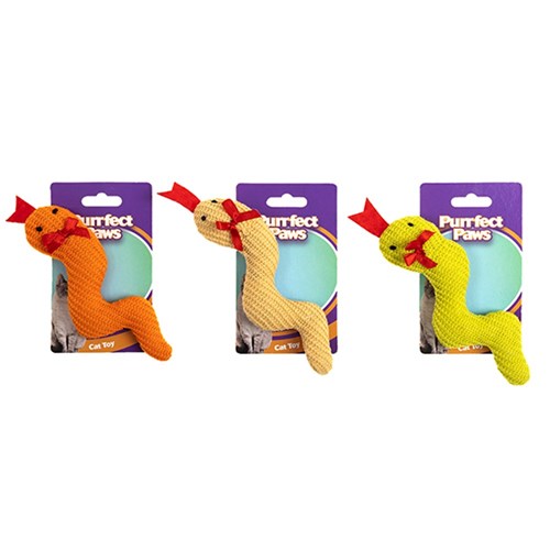 1pc Cat Toy Snake 18cm 3 Assorted  Colors