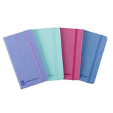 Address Book PU Cover 4 Asstd Cols Slim w Elastic