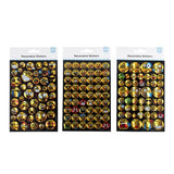 Kids Stickers Funny Faces Laser Foil 43pc+ 3 Asstd