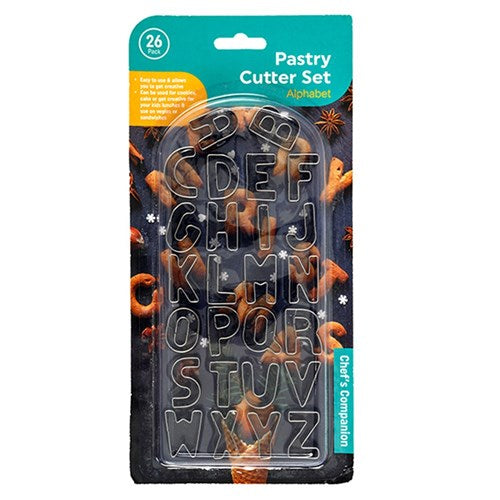 Alphabet Cookie & Pastry Cutters 26 Pack