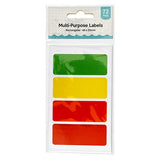 Label Rectangle Coloured Multi Purpose 66x25mm 72pk