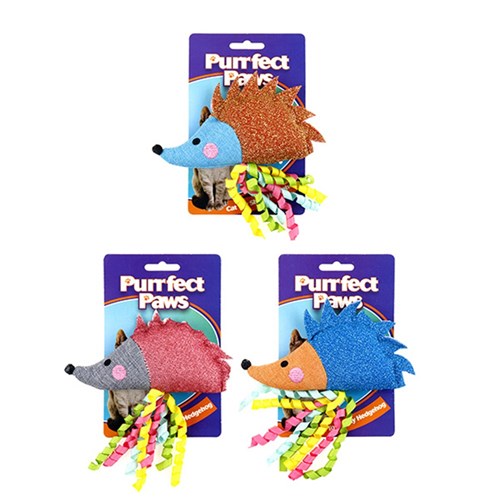 1pc Cat Toy Shiny Hedgehog Style 3 Assorted Colors
