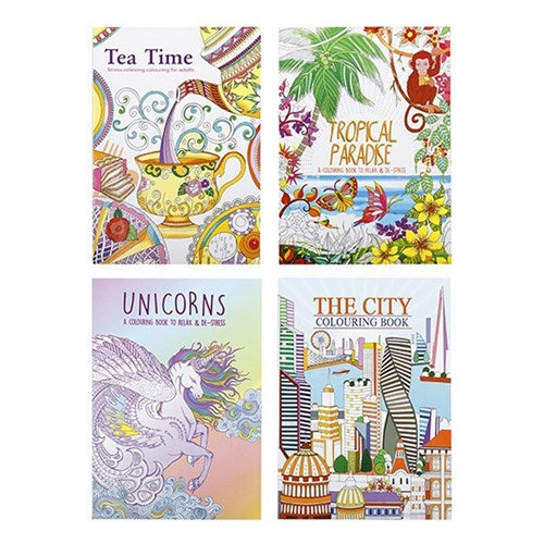 1 Book Colouring Adult A4 32pg 4 Assorted