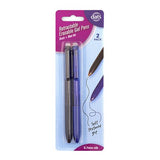 Pen Gel Retractable Erasable 2pk Black Blue Ink