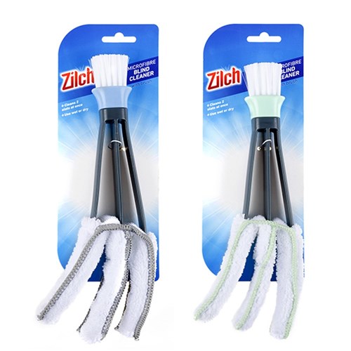1pc Cleaner Blind Microfibre w Brush 24cm 2 Assorted Colors