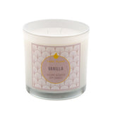 Candle Soy Scented Glass Jar Vanilla 10x10cm