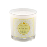 Candle Soy Scented Glass Jar White Rose 10x10cm