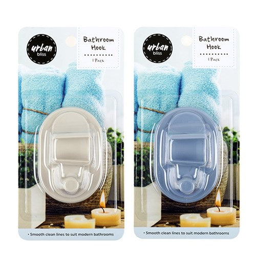 1pc Bathroom Hook 1pk 2 Assorted Colors 8x10x5.3cm 49gr