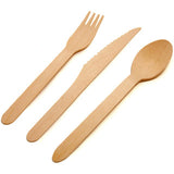 WOODEN Cutlery Set 300 Pcs BULK Disposable party Natural Plastic Cutlery Food