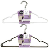 1pc Hanger Slim Non Slip 10pk PVC Coated 40x0.3x18cm 2 Assorted Colors
