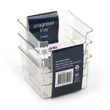 1pack PET Organiser Tray Square 3pcs 9.5x9.5x6cm