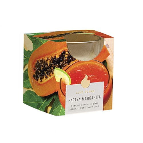Candle Scented in Glass Jar 25 Hour Papaya Margarita 73x80