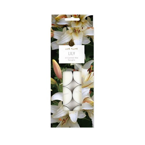 Tealights Scented 4 Hour Pk10 Lily