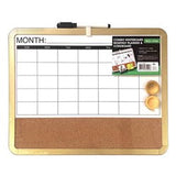 Whiteboard Monthly Planner w Corkboard Accessories