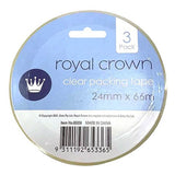 Tape Clear 24mmx66m PK3 45micron